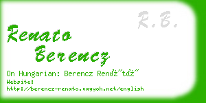 renato berencz business card